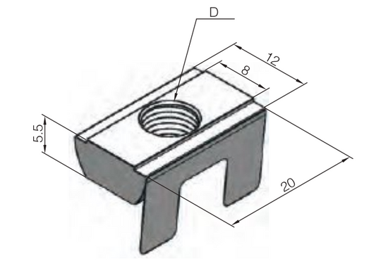 Spring Leaf T nut 3030 M6