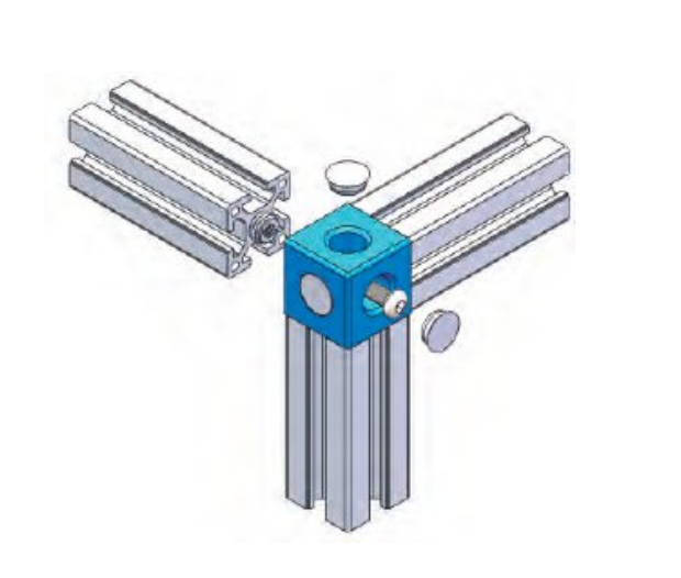 3- way corner connector for 40X40 Aluminum Profile