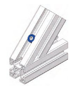 Central Angle connector front to back angle joint for 40X40 Aluminum Profile