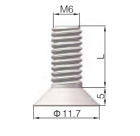 Hexagon socket countersunk head bolts M6*16 zinc plated
