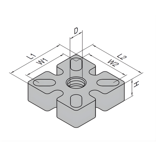 Mounting Plate-PG40-40x40 zinc-alloy