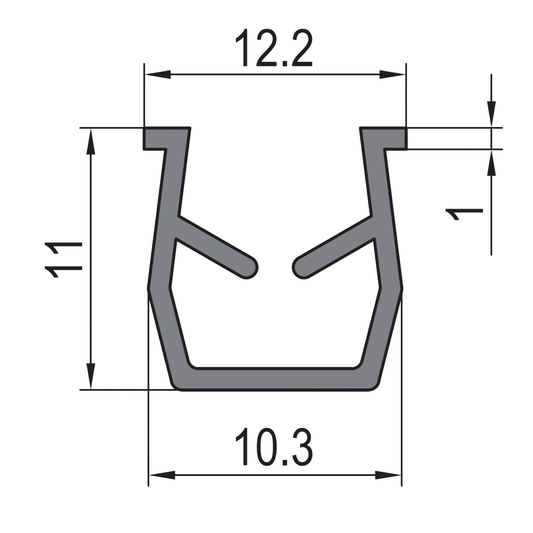 T Slot Reducing Profile-10 2000mm/bar