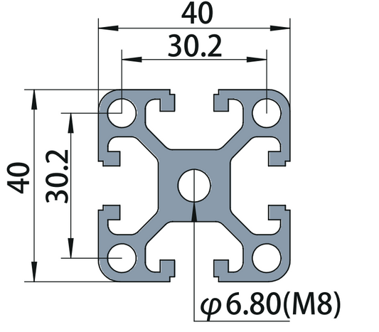 Aluminum Tslot Profile 4040 H