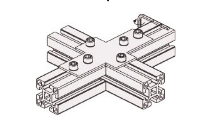 Cross Shape Plate Connector for 40X40 Aluminum Profile