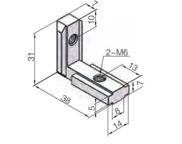 Inner/Hidden Bracket 3030