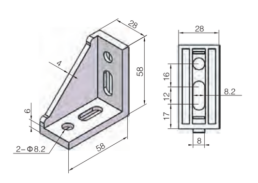 Heavy Diecast Bracket 3030