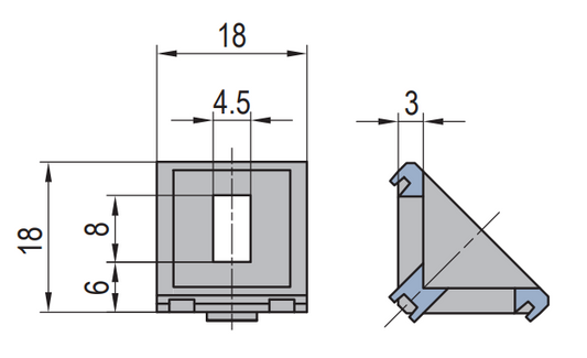 Die Cast Bracket-PG20-20x20 (only Bracket Fasteners sold Separately)
