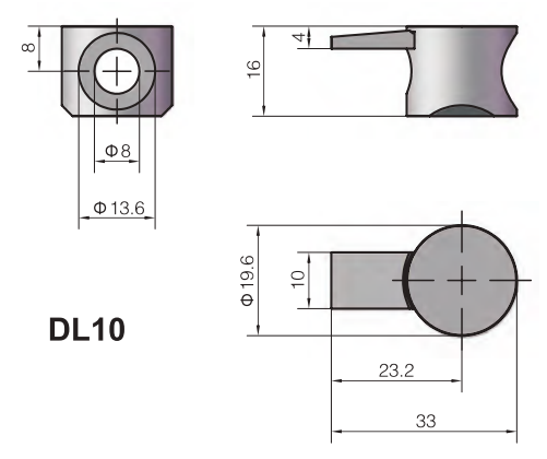 Double Anchor Fastener 90 Degree Inner Joint for 40X40 Aluminum Profile