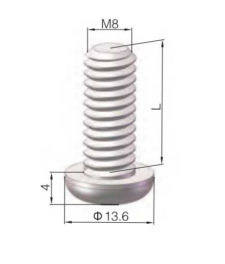 Hexagon socket half round head bolts M8*20 zinc palted